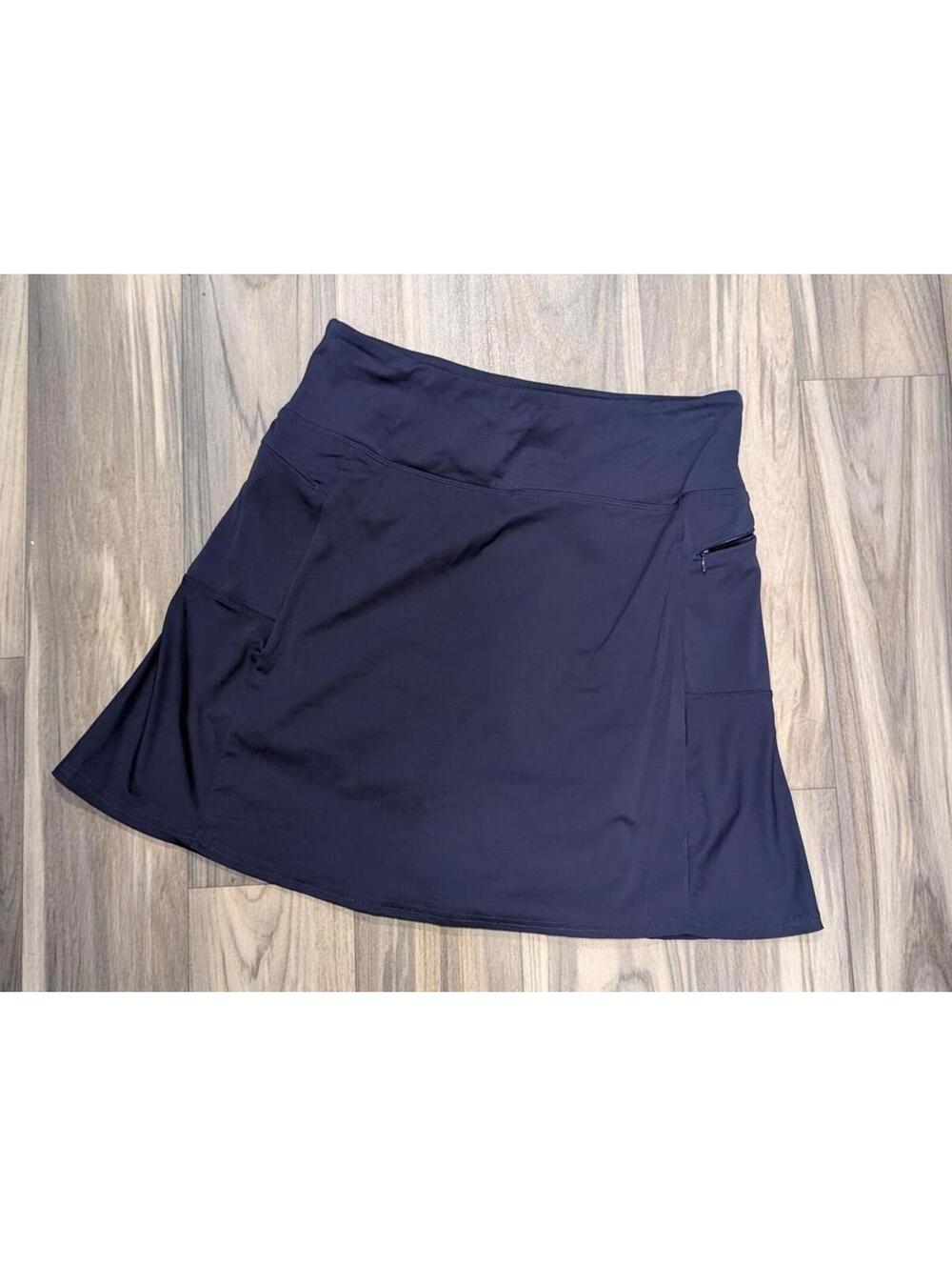 Santiny Navy Athletic Skort with Zip Pockets - Size Large
